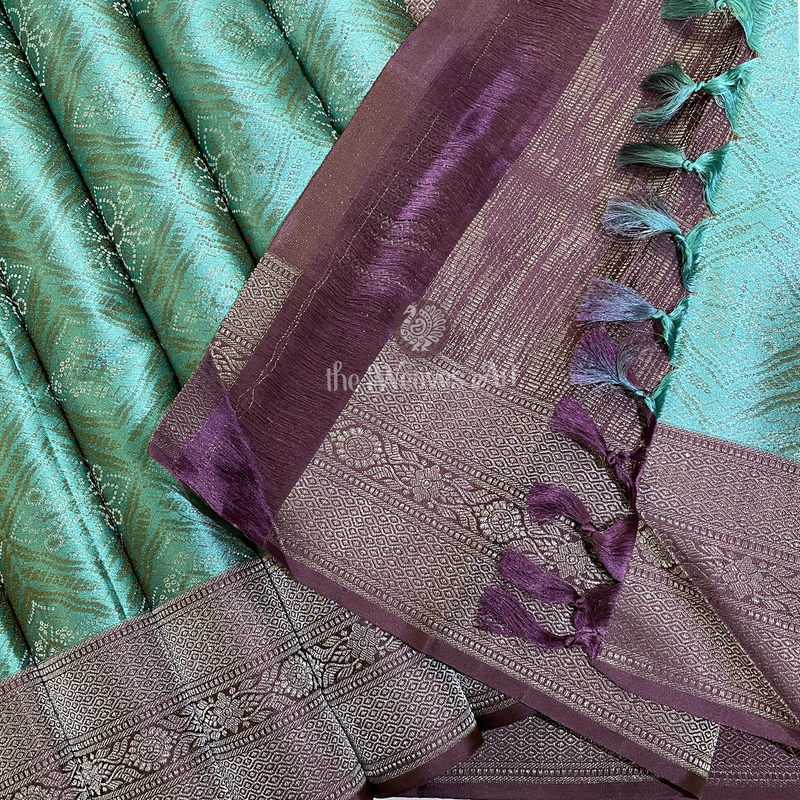 Sanyukta - Handloom Bandhani Kanchipuram Pure Silk Saree (with Silk Mark)