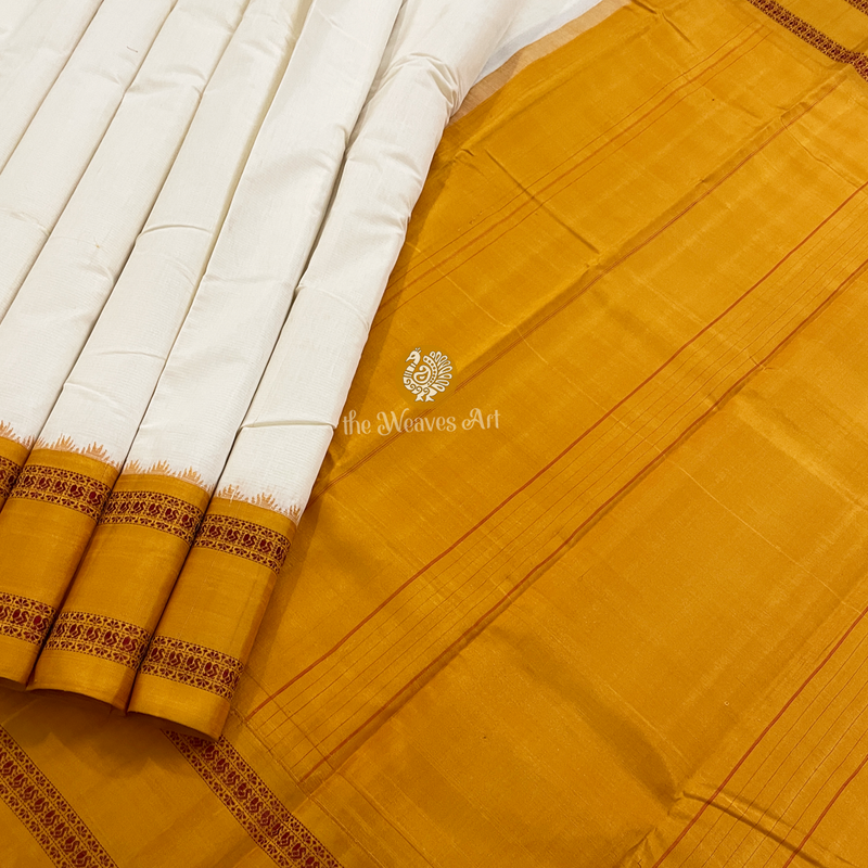 Kanchipuram Cotton Saree with Silk Borders