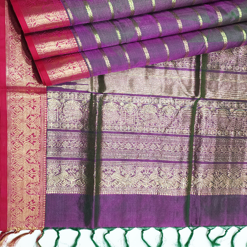 Kanchipuram Double Color Sarees