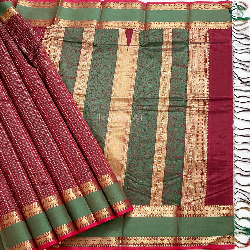 Kanchipuram Lakshadeepam Silk Cotton Saree