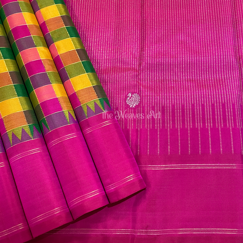 Kanchipuram Pure Silk Pazhum Pazhamum Saree