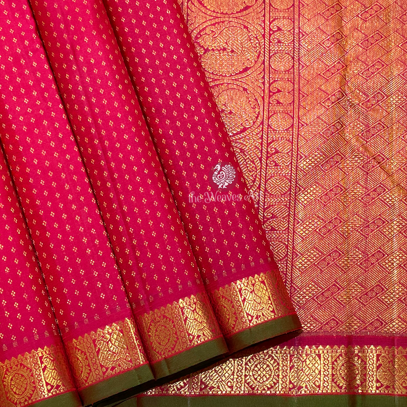 Kanchipuram Pure Silk Saree with Small Border