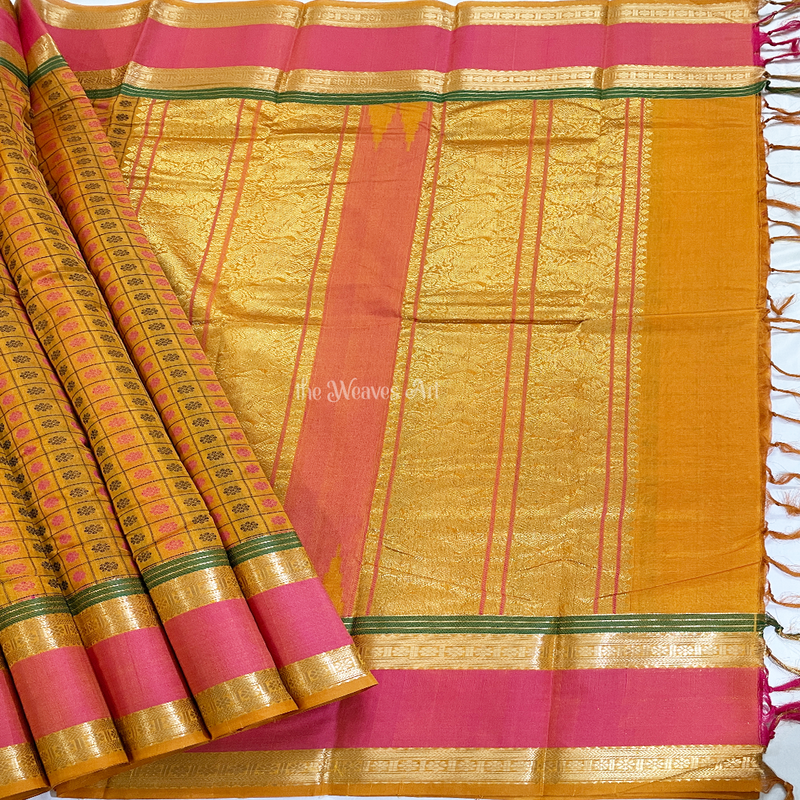 Kanchipuram Silk Cotton Sarees with Zari