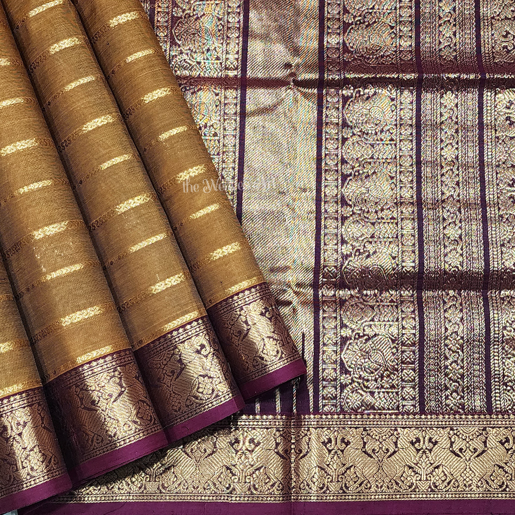 Kanchipuram Silk Cotton Saree with Blouse