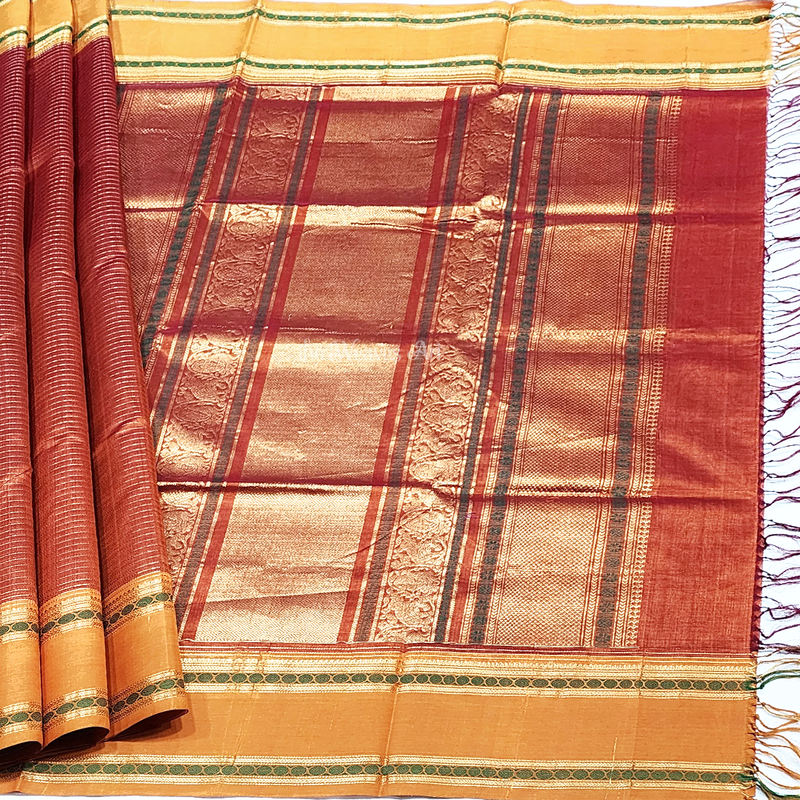 Kanchipuram Silk Cotton zari sarees