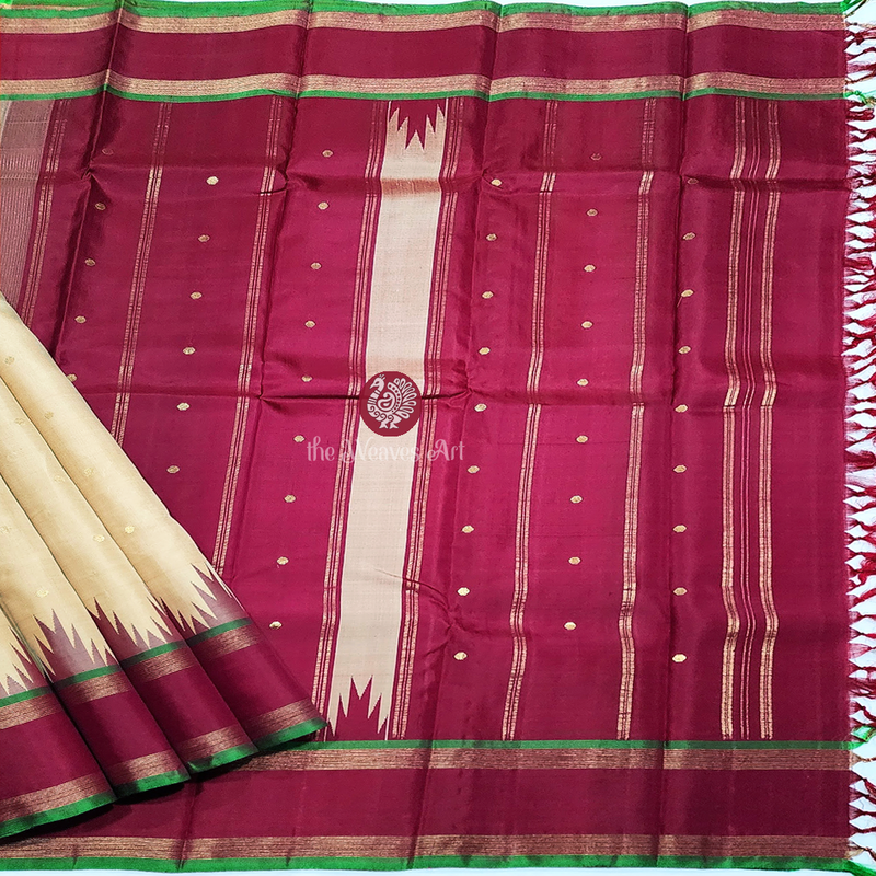 Thiya - Handloom Kai Korvai Kanchipuram Pure Silk Saree (Silk Mark Certified)