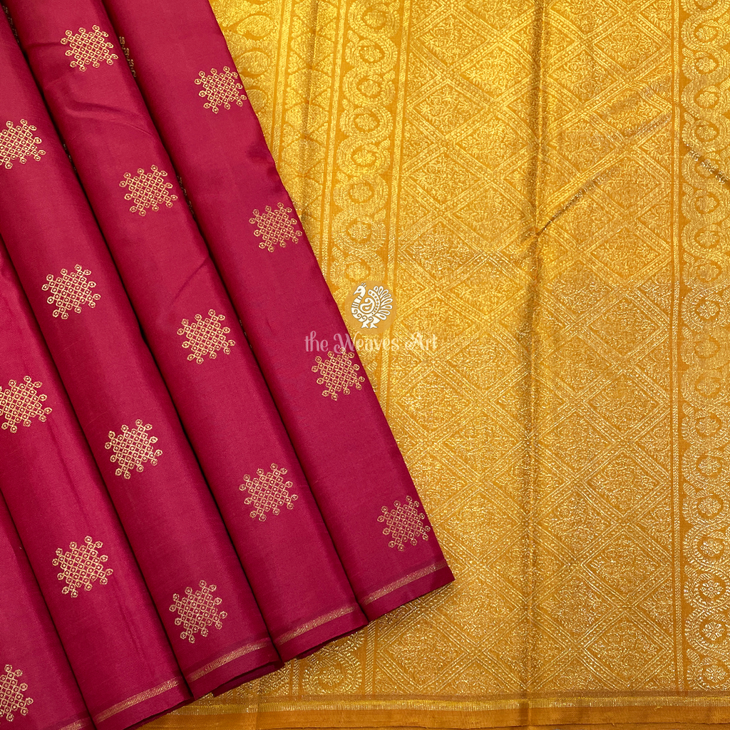 Kolam Kanchipuram Pure Silk Saree