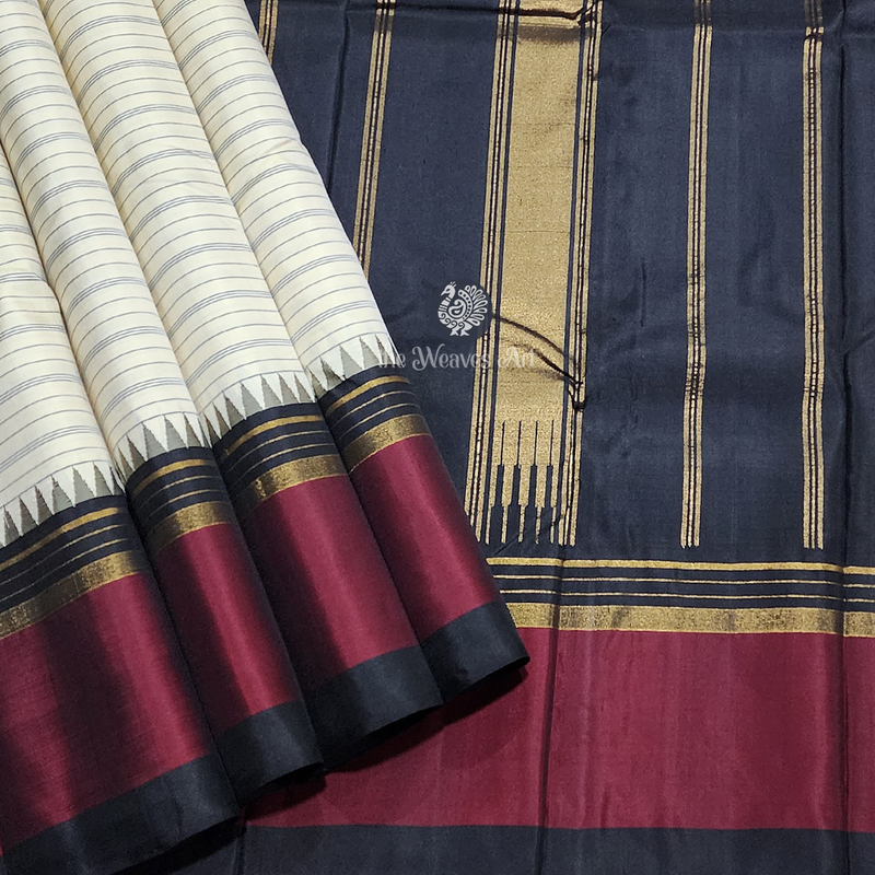 Korvai Ganga Jamuna Border Saree