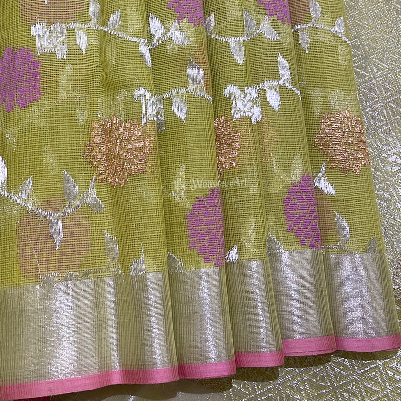 Kota Doria Floral Jaal Saree