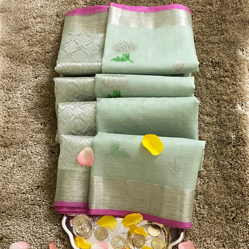 Kota Doria Pure Zari Saree Kaddi Border