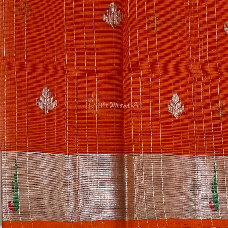 Kota Doria Pure Zari Saree with Blouse
