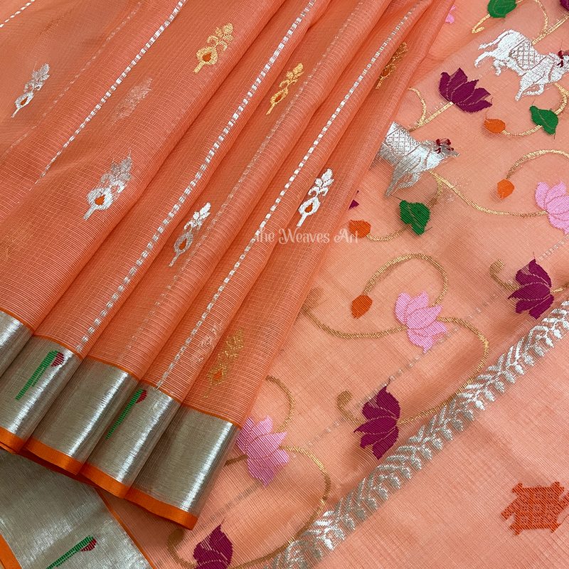 Kota Doria Saree with Pichwai Pallu