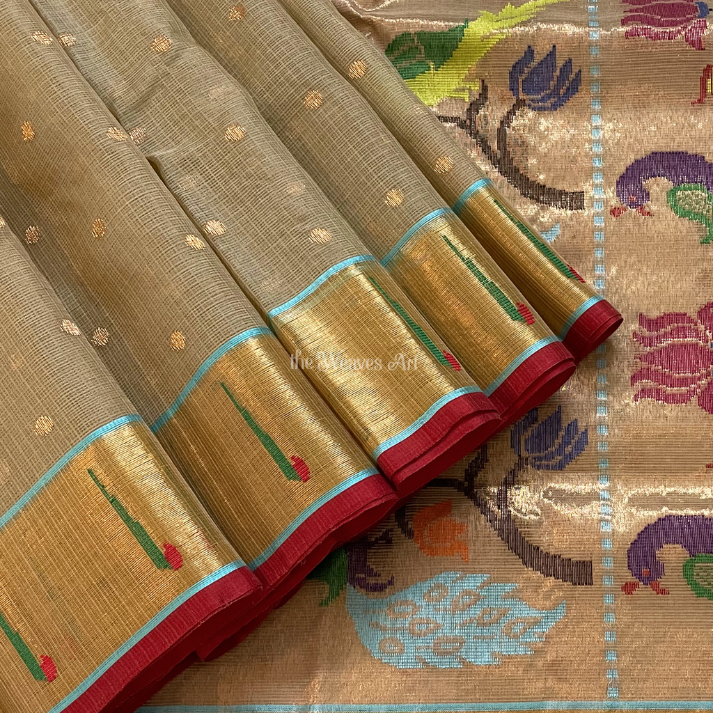 Kota Doria Zari Saree