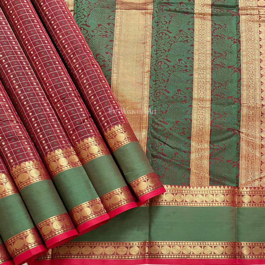 Lakshadeepam Kanchi Silk Cotton Saree