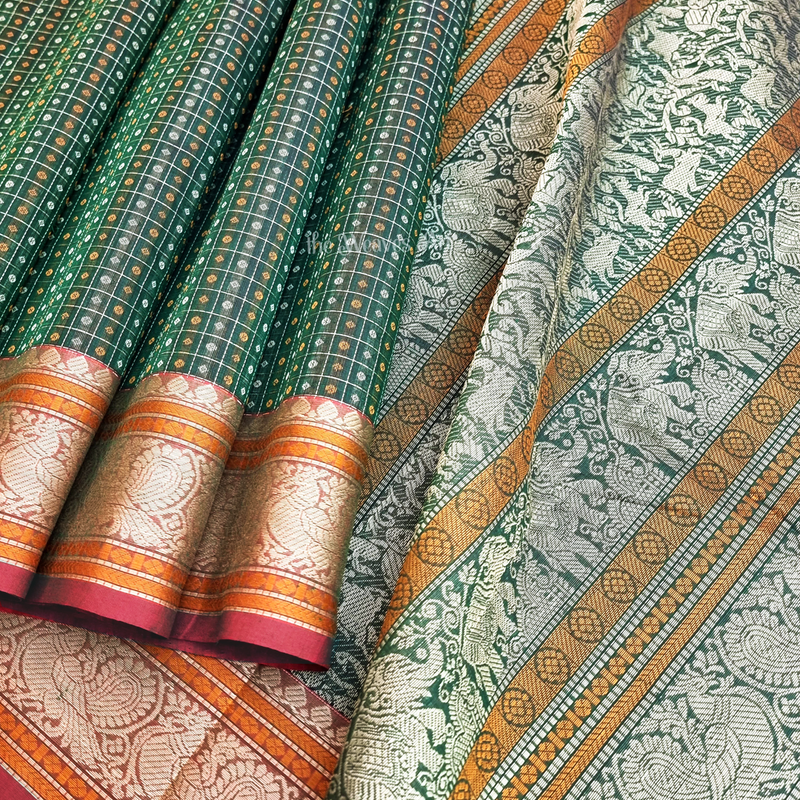 Lakshadeepam Kanchipuram Cotton Saree