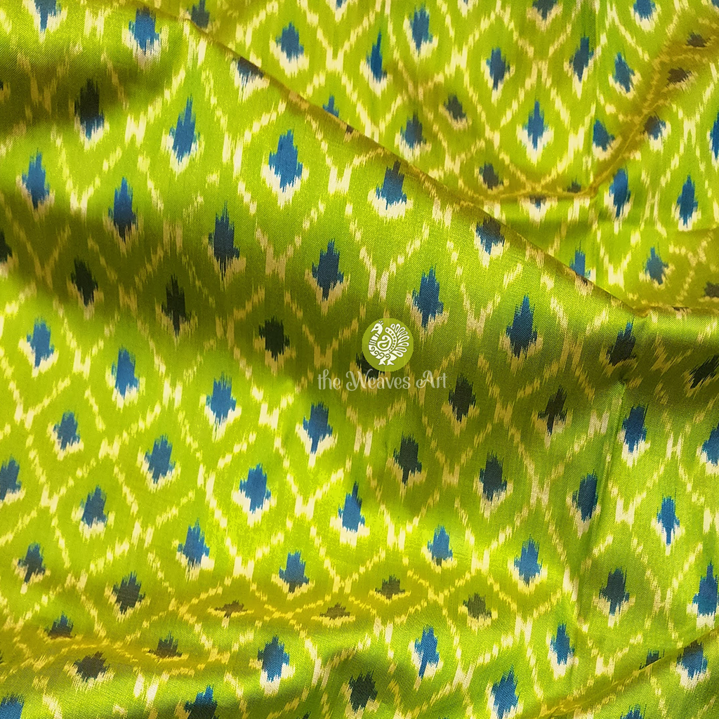 Green Pochampally Ikkat SilK saree