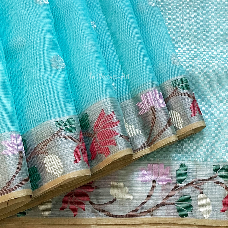 Lotus Paithani Kota Doria Pure Zari Saree