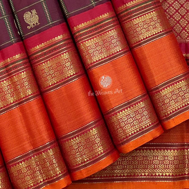 Morning-Evening Border Kanchipuram Silk Sarees