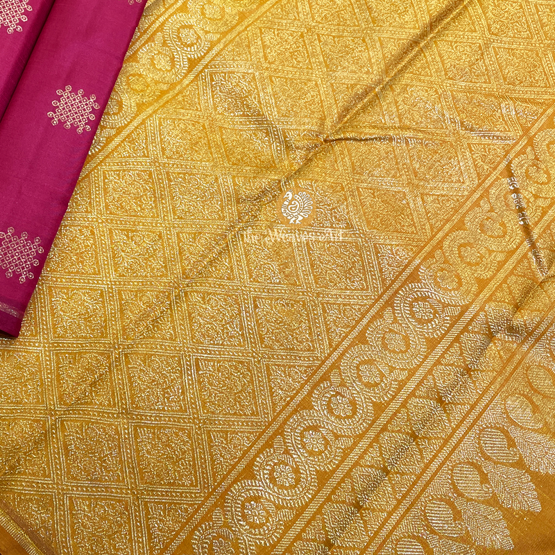 No Border Kanchipuram Silk saree