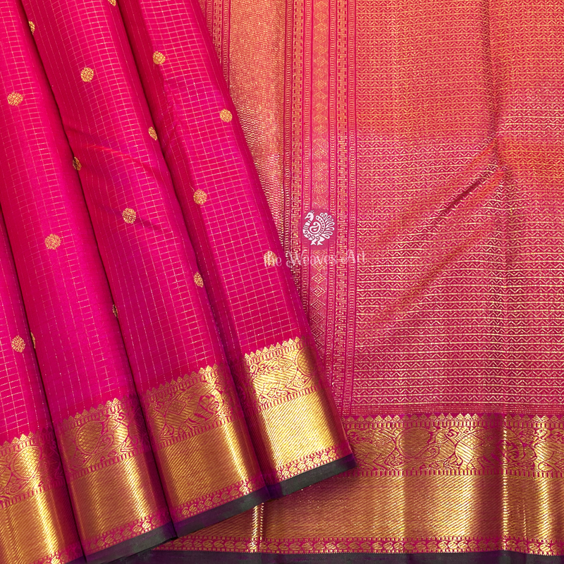Oosi Kattam kanjivaram Silk Saree