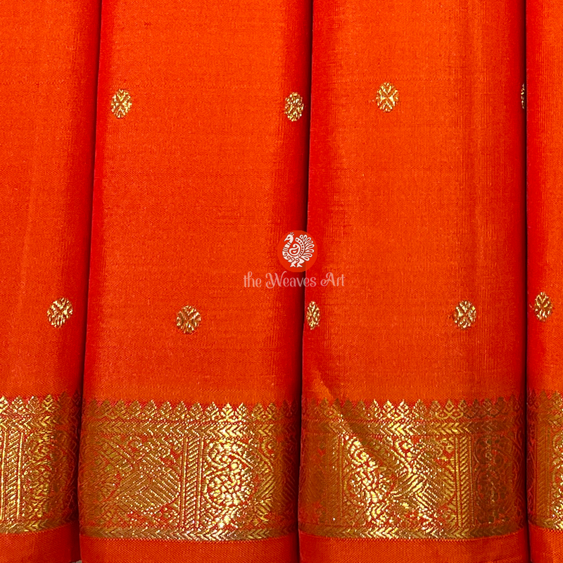 Orange Kanjivaram Saree