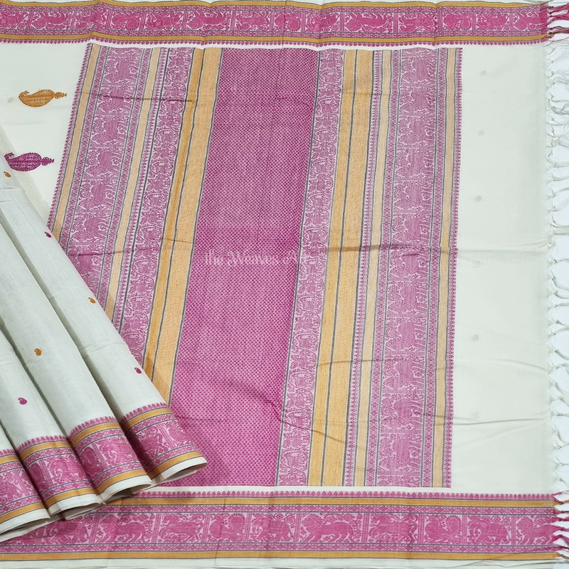 Paisley Butta Handloom Kanchi Cotton Saree