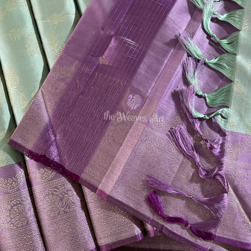 Pastel Kanchi Pattu Saree