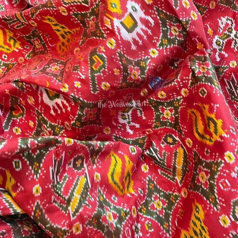 Patan Patola Motifs Ikat Silk Saree