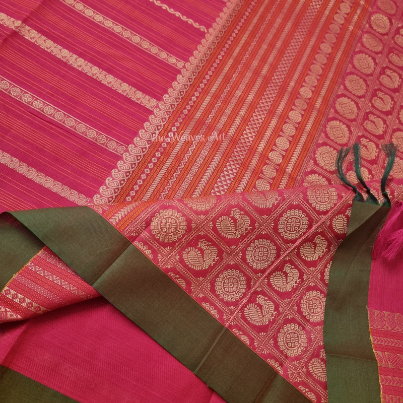 Pink Kanchi Cotton Saree