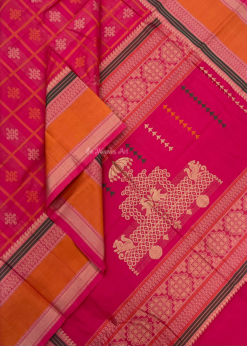 Kriti - 1000 Butta Handloom Kolam Kanchi Cotton Saree