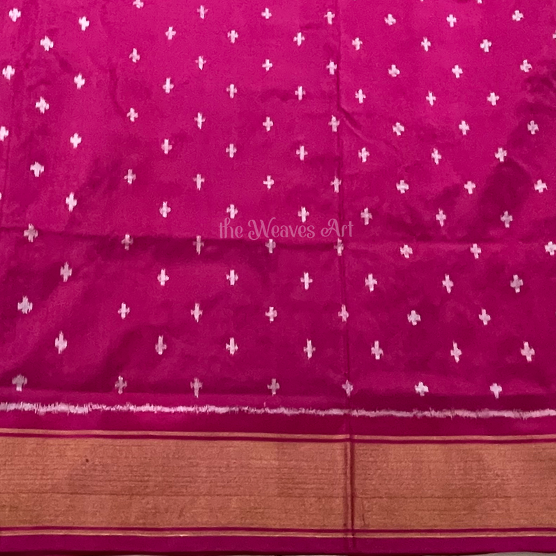 Pink Pochampally Ikat Silk Blouse