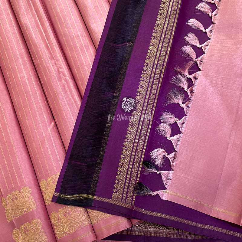Pink Purple Kanchipuram Sarees