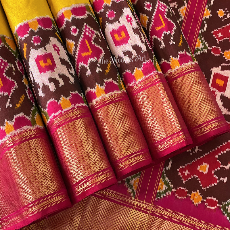 Popat-Kunjar Potola Single Silk Saree