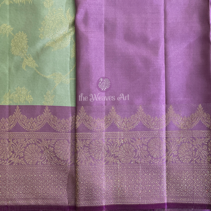 Purple kanjivaram Silk Saree