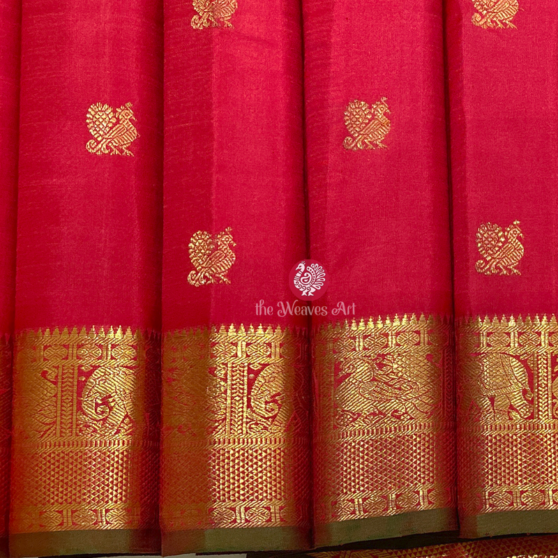 Red Color Kanchi pattu Sarees