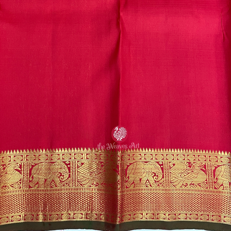 Red Kanchi pattu Cheeralu