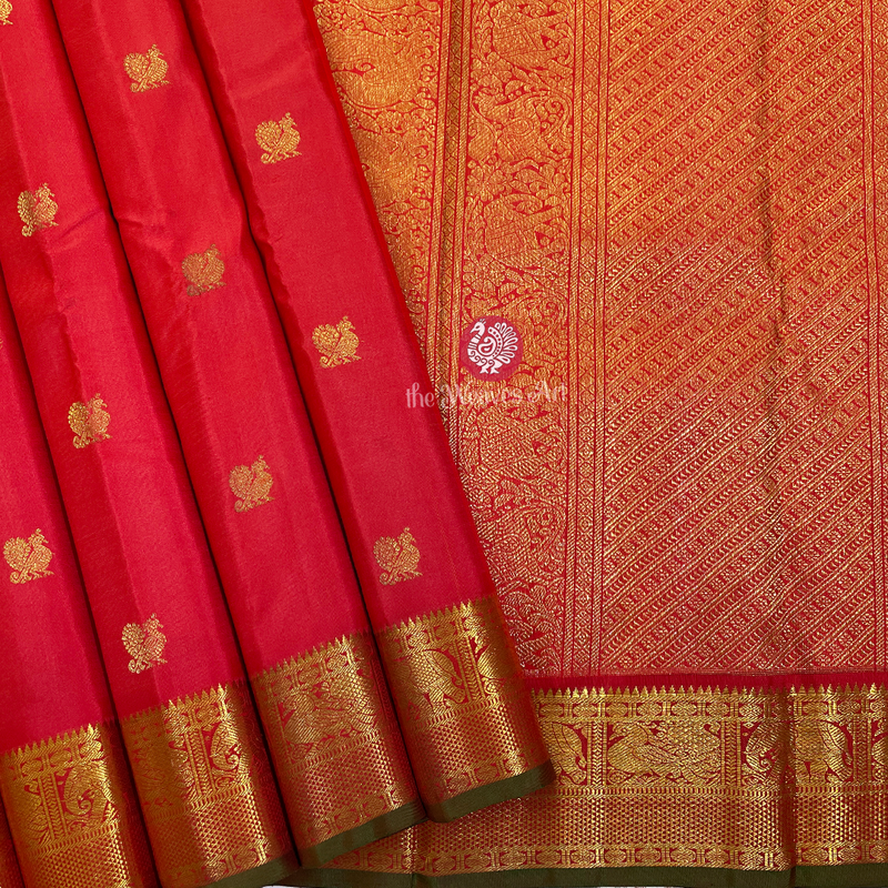 Red Kanchipuram Pure Silk Saree