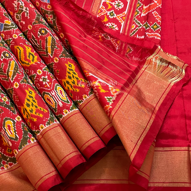 Red Patan PatolaI kat Silk Saree