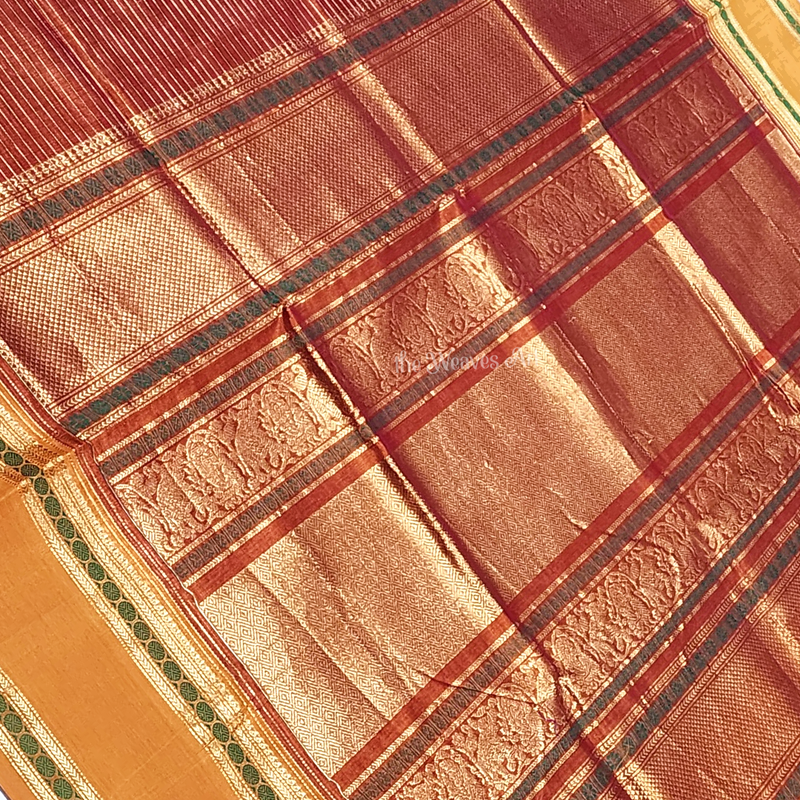 Red kanchi Silk Cotton Saree