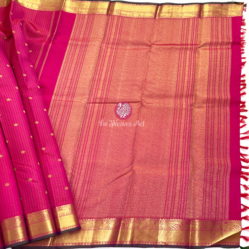 Rani Pink Kanchi pattu saree