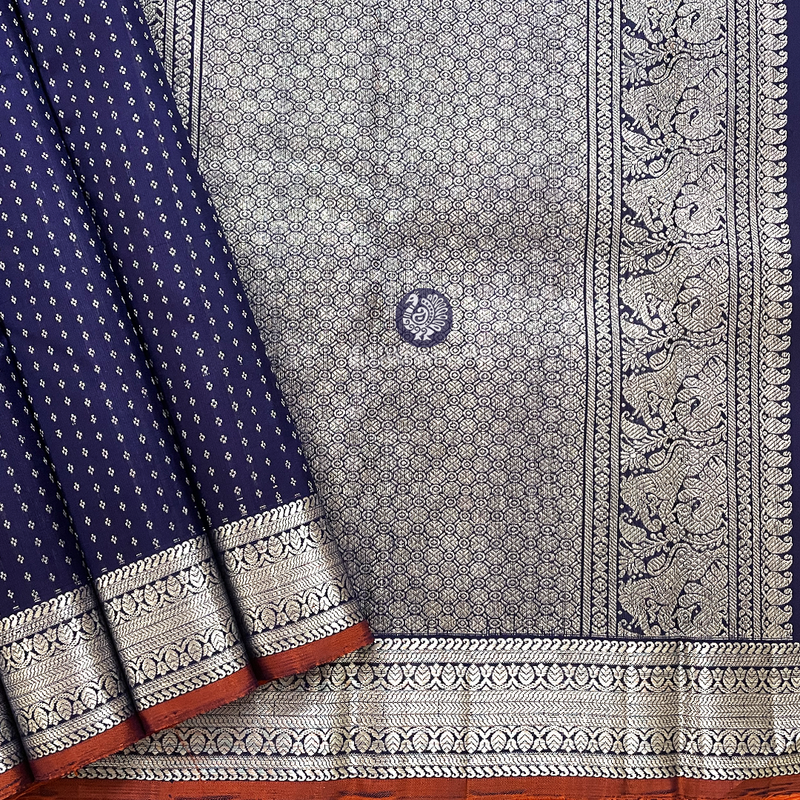 Silver Zari Kanchi pattu Sarees