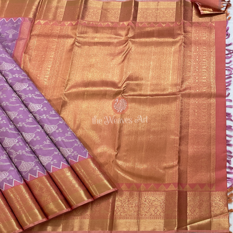 Silver and Gold Zari Kanchipuram Pure Silk Saree