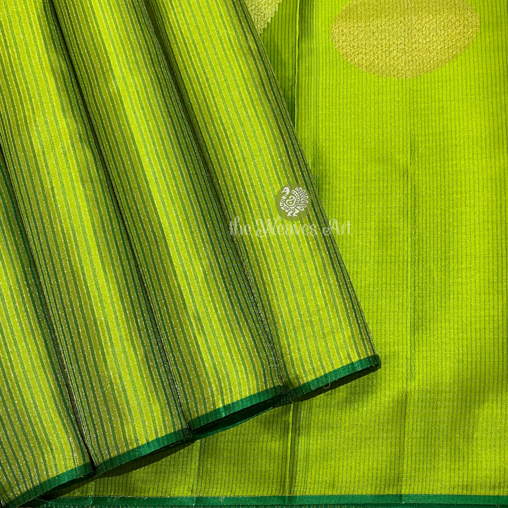 Stripes Borderless Kanchipuram Pure Silk Saree