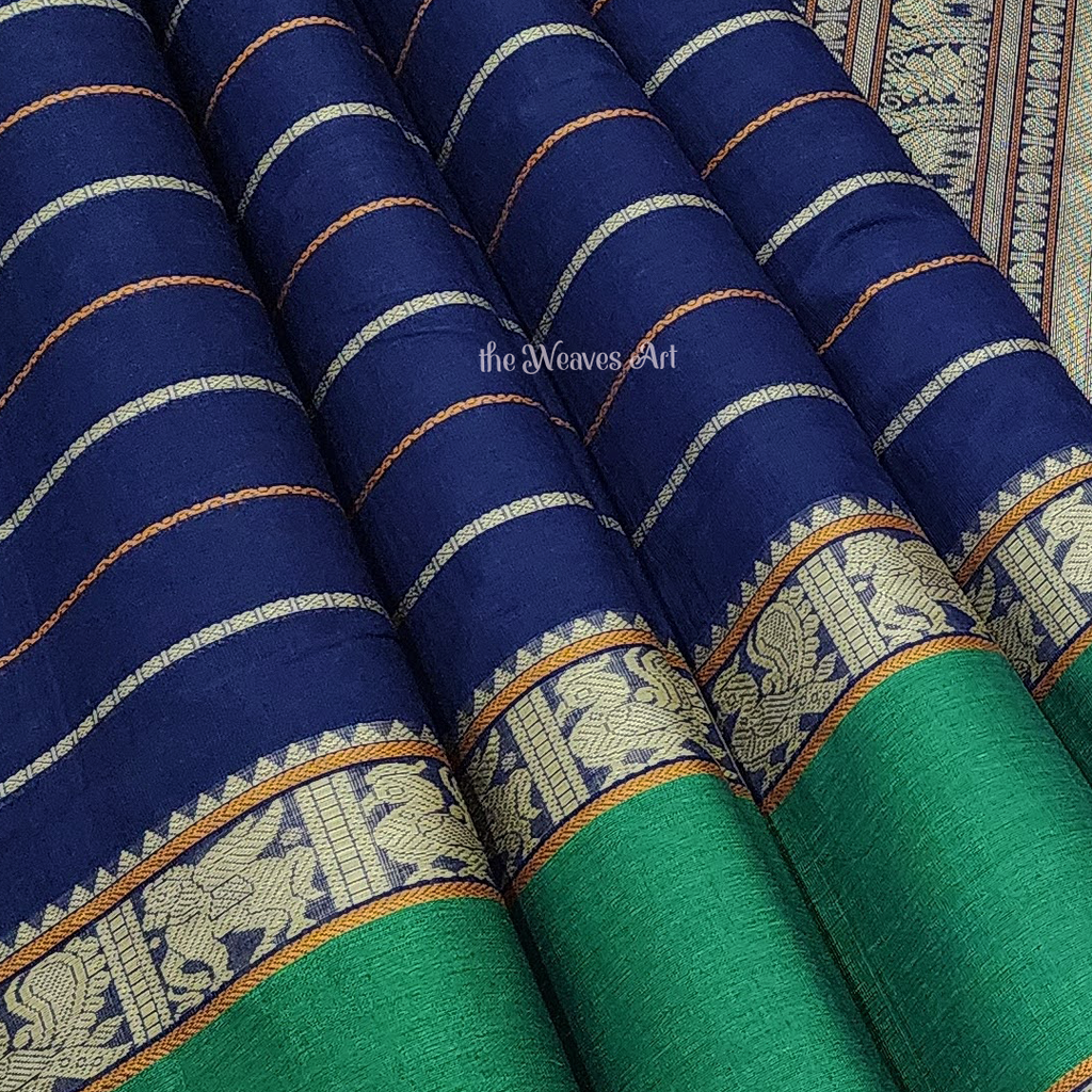 Stripes Kanchi Cotton Saree
