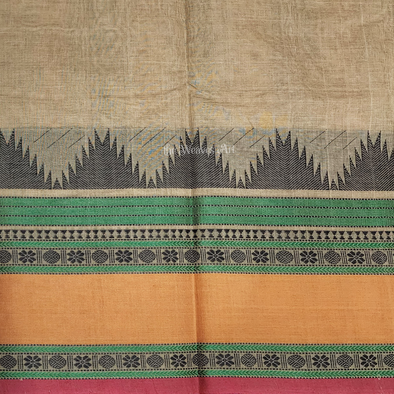 Sriti - Sand Drift Color Handloom 1000 Butta Kanchi Cotton Saree