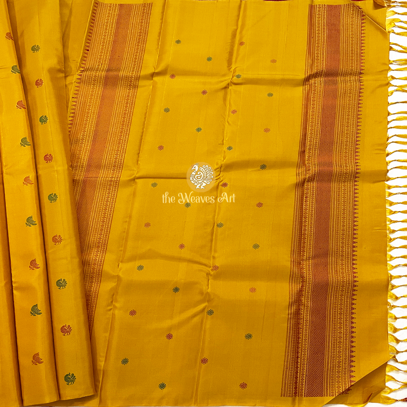Threadwork Kanjivaram Pure silk saree