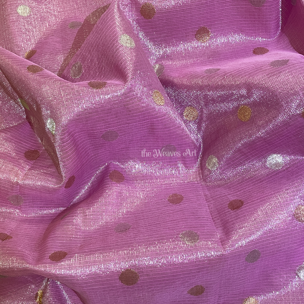 Tissue Kota Doria Pure Zari Saree