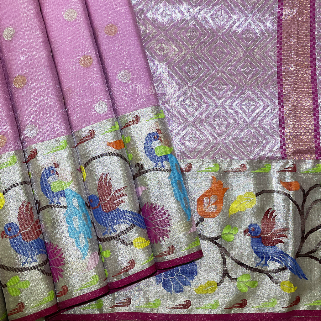 Tissue Kota Doria Pure Zari Sarees