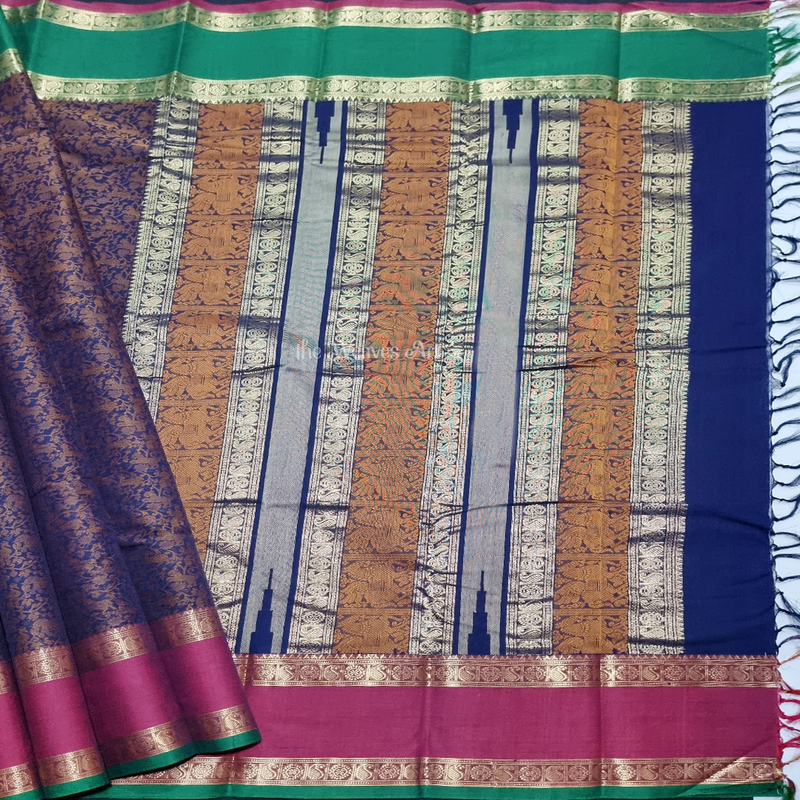 Vanasingaram Kanchi Cotton Saree with Zari