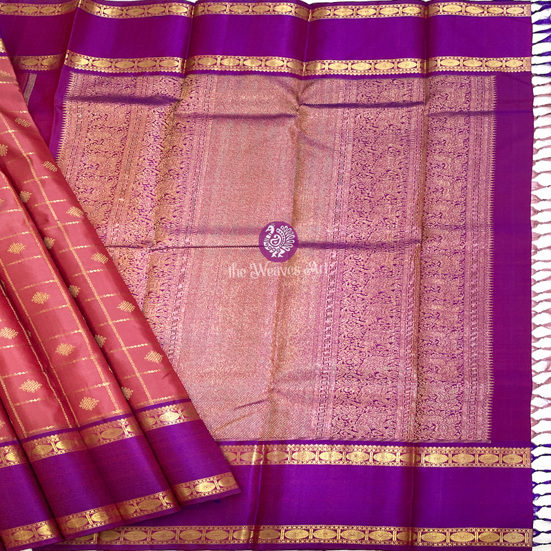 Veldhari Checks Kanchipuram Sarees